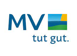 Logo mit dem Schriftzug MV tut gut und einer Grafik in grün, blau, gelb und hellblau